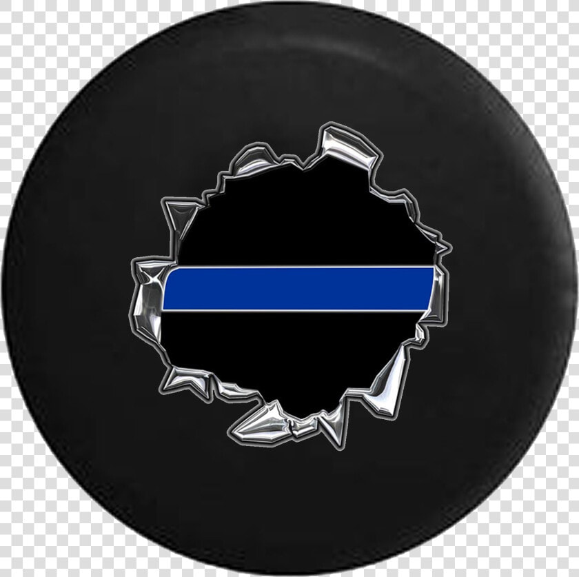 Thin Blue Line   Thin Blue Line Tire Cover Jl  HD Png DownloadTransparent PNG