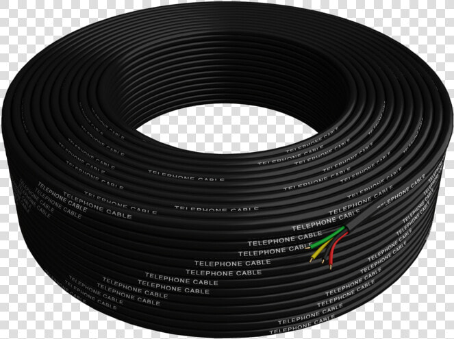 Phone Cable 300ft Rounded Black Roll 4x1 0   Wire  HD Png DownloadTransparent PNG