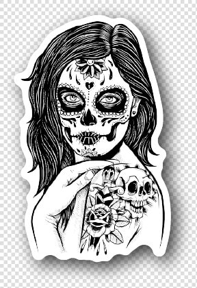 Day Of The Dead El Muerte Sticker Data Rimg Lazy   Illustration  HD Png DownloadTransparent PNG