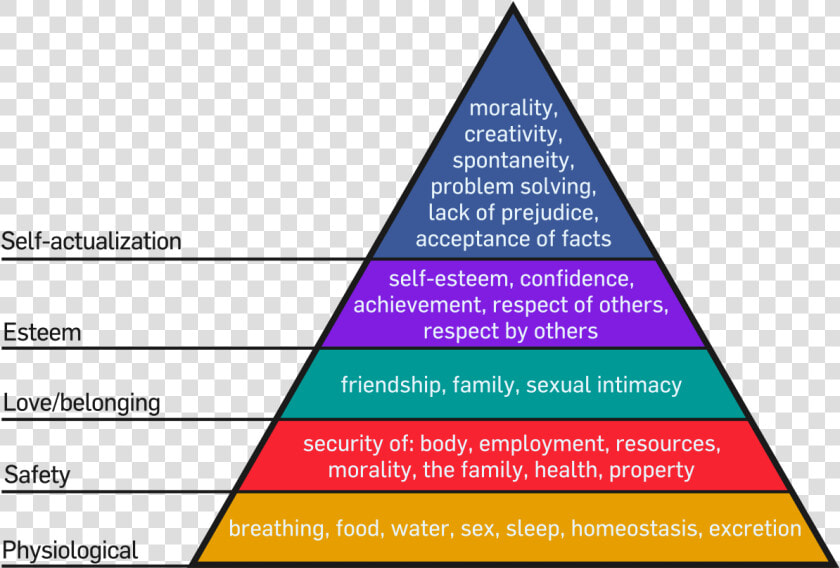 Maslow  39 s Hierarchy Of Needs Activity  HD Png DownloadTransparent PNG