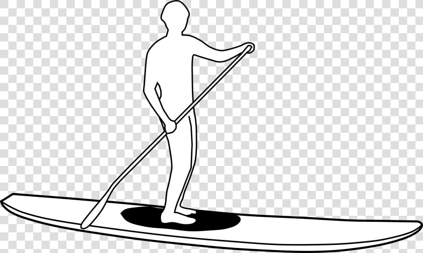 Stand Up Paddle Board Clipart   Stand Up Paddle Board Outline  HD Png DownloadTransparent PNG