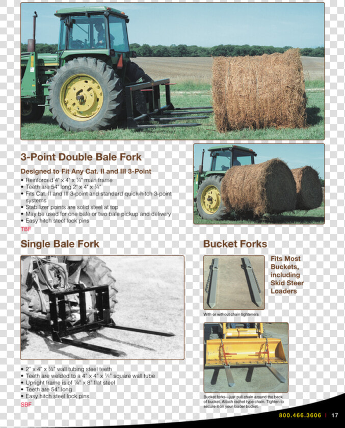 Bale  amp  Pallet Forks   Tractor  HD Png DownloadTransparent PNG