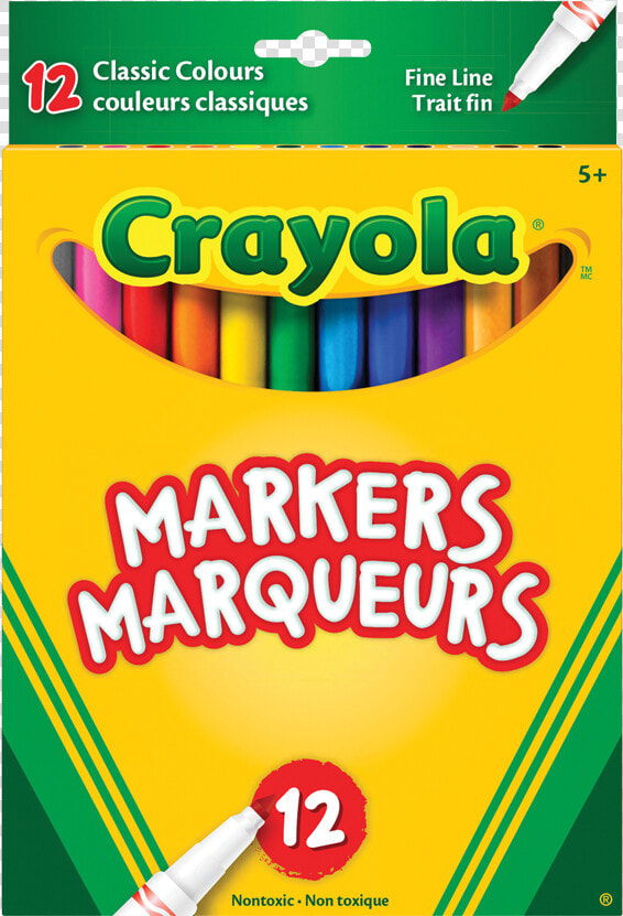 Crayola 12 Pack Fine Tip Markers  HD Png DownloadTransparent PNG