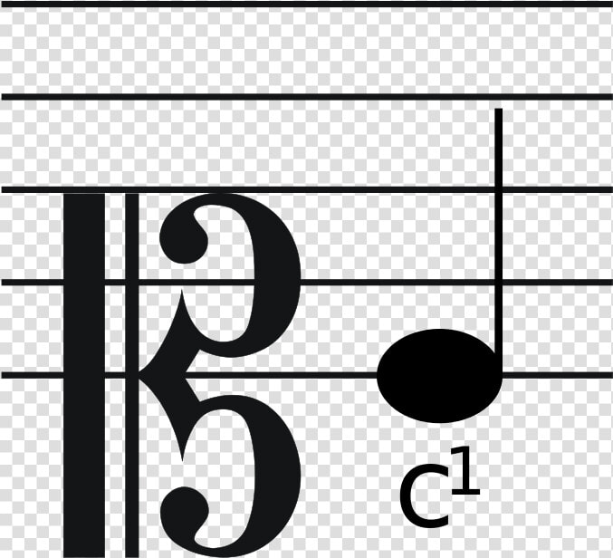 Soprano Clef With Note   Does Not Bring Joy  HD Png DownloadTransparent PNG