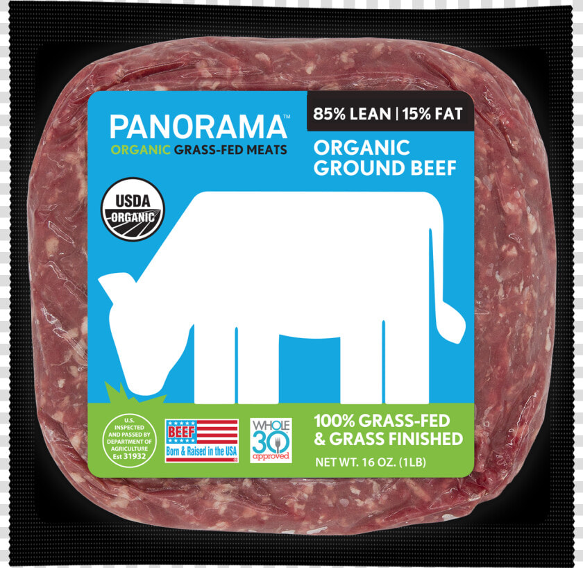 The Front Label Of Panorama Meats Beef Says The Product   Grass Fed Beef Usa Label  HD Png DownloadTransparent PNG