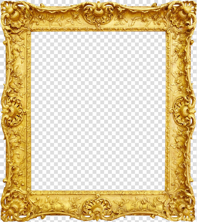 Antique Picture Frame Gold Free Transparent Image Hd   Gold Vintage Frame Png  Png DownloadTransparent PNG