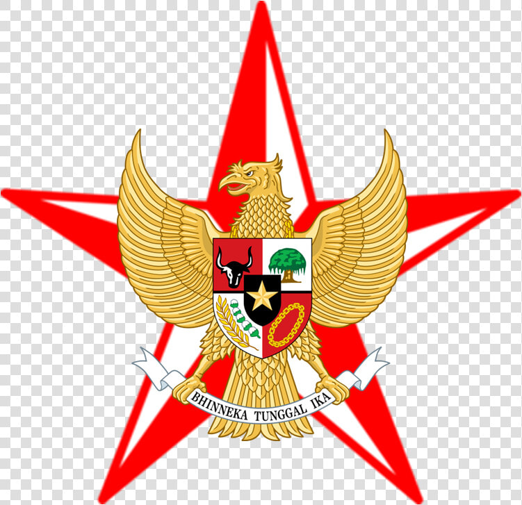 Barnstar Merah Putih Garuda   Indonesian Flag And Emblem  HD Png DownloadTransparent PNG