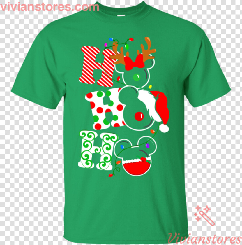 Ho Ho Ho Merry Christmas Disney Mickey T Shirt Vivianstores   T shirt  HD Png DownloadTransparent PNG