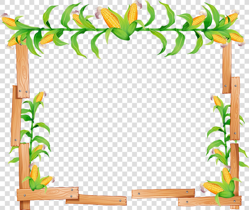 Candy Corn Maize Illustration   Corn Stalk Corn Border  HD Png DownloadTransparent PNG