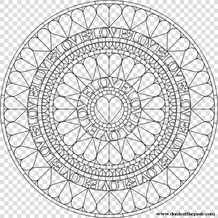 Love Heart Mandala  Mandala Coloring Pages  Pattern   Love Mandala Coloring Pages  HD Png DownloadTransparent PNG