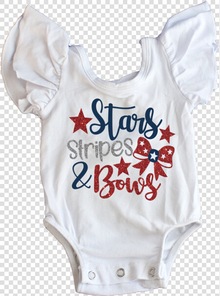 Stars Stripes And Bows Glitter Flutter Sleeve Leotard   Girl  HD Png DownloadTransparent PNG