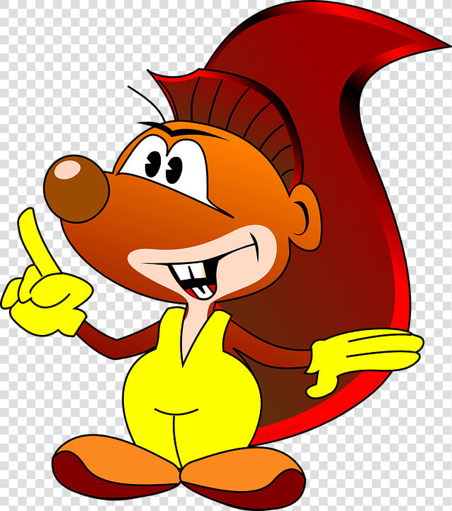 Animal  Squirrel  Cartoon  Funny  Attention   Animasi Bergerak Lucu Attention  HD Png DownloadTransparent PNG