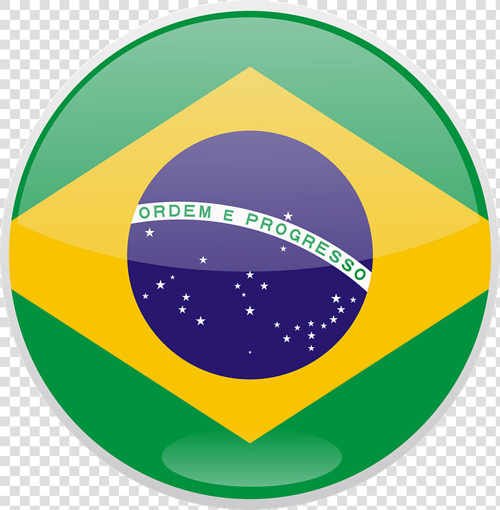 Brazil  Flag  Round  Button  Glossy   Flag Of Brazil  HD Png DownloadTransparent PNG