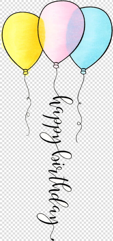 Birthday Balloons 1104 02   Happy Birthday Balloons Drawing  HD Png DownloadTransparent PNG