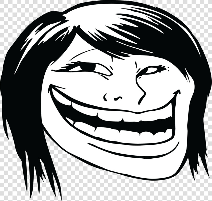 Troll Face Png No Background Gt Gt Female Trollfacetroll   Troll Face Female  Transparent PngTransparent PNG