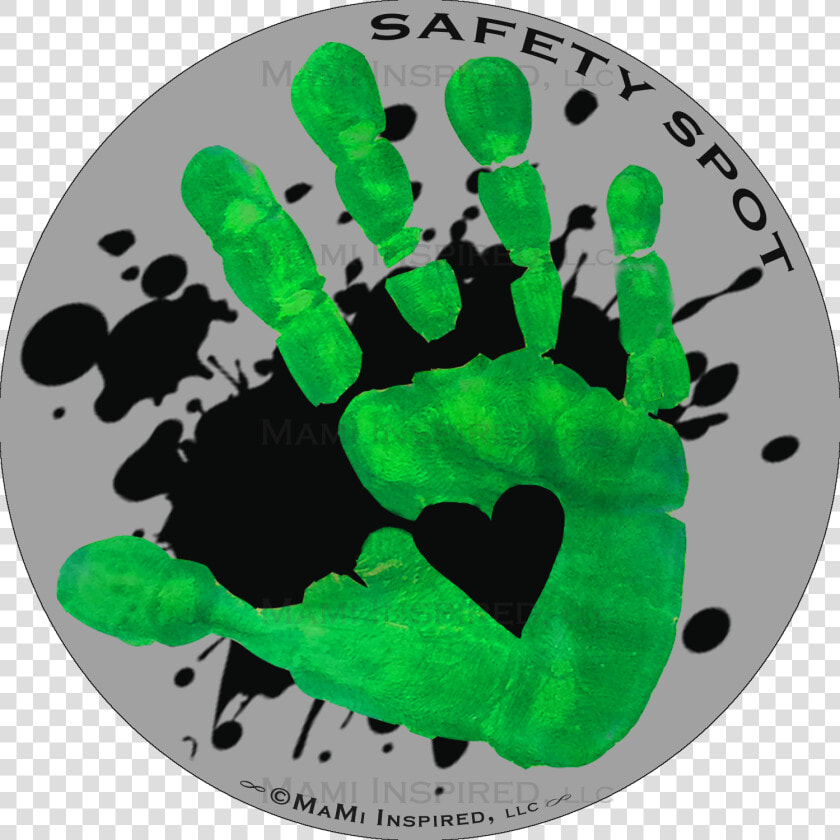 Transparent Black Splat Png   Children Safety Spot Hand Decal  Png DownloadTransparent PNG