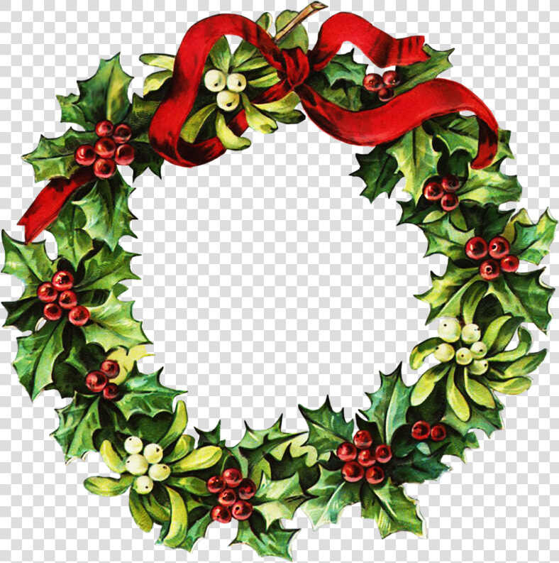 Christmas Wreath Border Clipart   Christmas Wreath Free Clipart  HD Png DownloadTransparent PNG