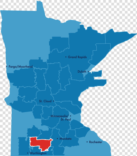 South Central Service Territory Map   Minnesota Up North  HD Png DownloadTransparent PNG