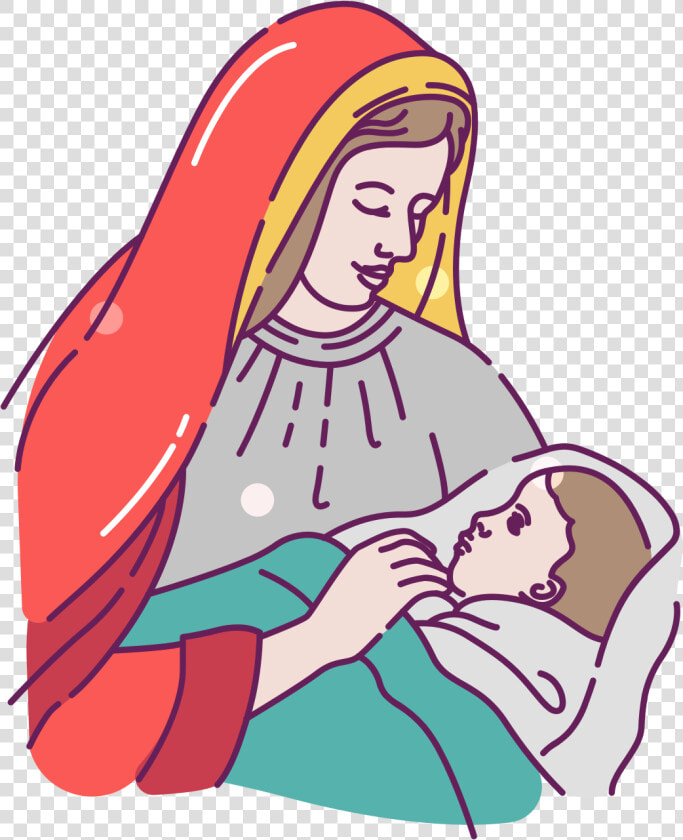 Mary And Baby Jesus Clipart  HD Png DownloadTransparent PNG