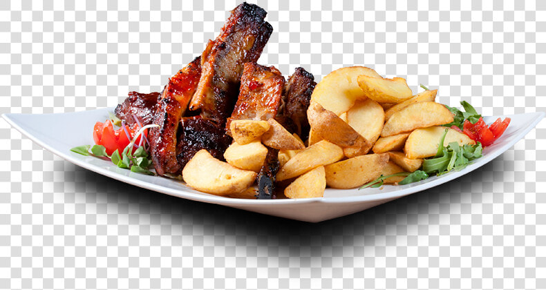 French Fries And Meat Png   Png Download   Transparent Transparent Background Png Grilled Meat  Png DownloadTransparent PNG