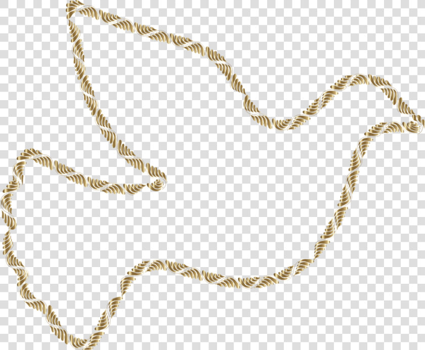 Necklace jewellery chain   Silueta Paloma Para Colorear  HD Png DownloadTransparent PNG