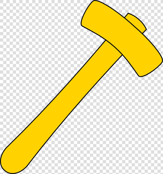 Transparent Hammer Vector Png   Hammer Yellow  Png DownloadTransparent PNG