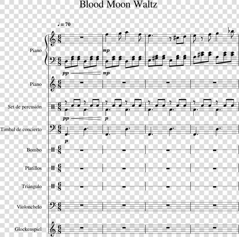 Blood Moon Waltz Partitura  HD Png DownloadTransparent PNG