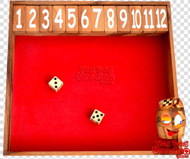 Shut The Box Jumbo Jackpot 12 As A Wooden Clapper Board   Tan  HD Png DownloadTransparent PNG