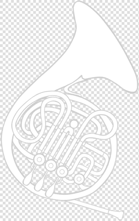 French Horn Logo   White French Horn Logo  HD Png DownloadTransparent PNG