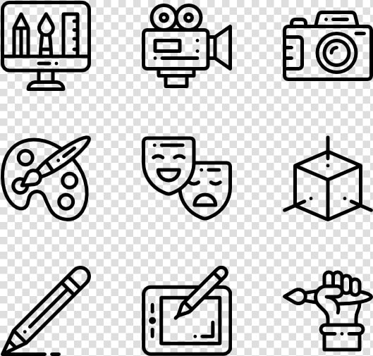 Artistic Studio   Hand Drawn Social Media Icons Png  Transparent PngTransparent PNG