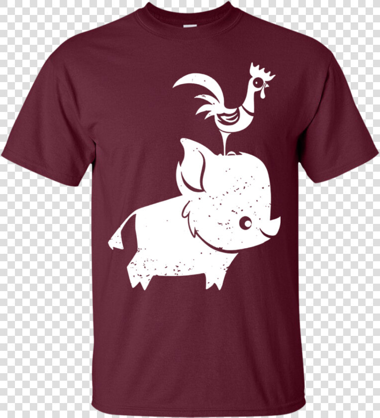 Moana Cute Pua And Hei Hei Graphic T Shirt Hoodie Sweater   Moana Pua Hei Hei Silhouette  HD Png DownloadTransparent PNG