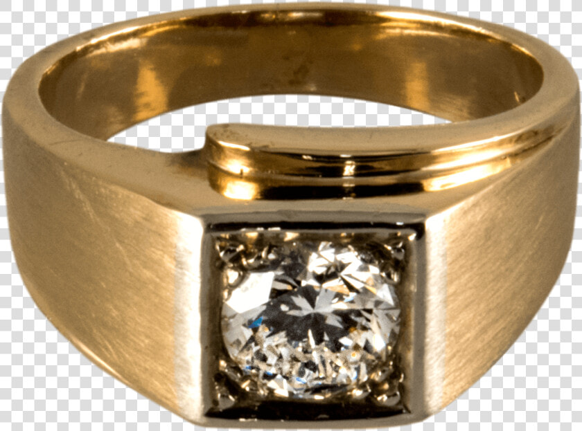 14k Two tone Gents Antique Diamond Ring   Engagement Ring  HD Png DownloadTransparent PNG