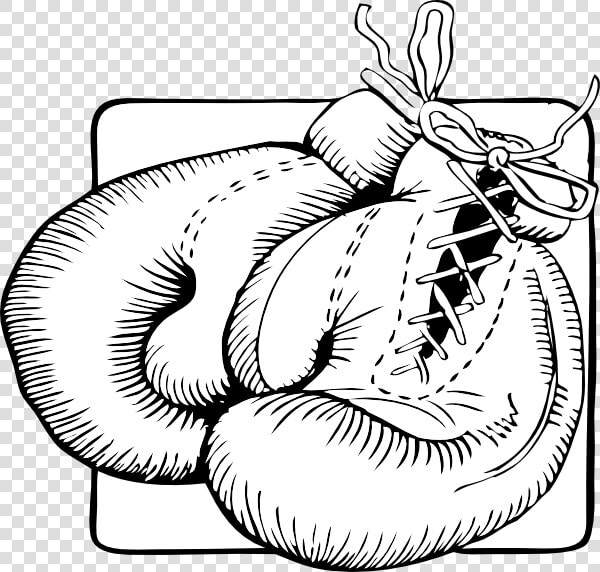 Glove Vector Muay Thai   Outline Boxing Gloves Tattoo  HD Png DownloadTransparent PNG