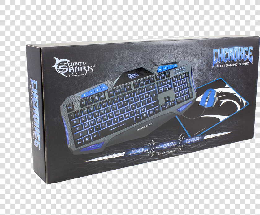 White Shark Keyboard Mouse Mouse Pad Gc 3101 Cherokee   White Shark Tipkovnica  HD Png DownloadTransparent PNG