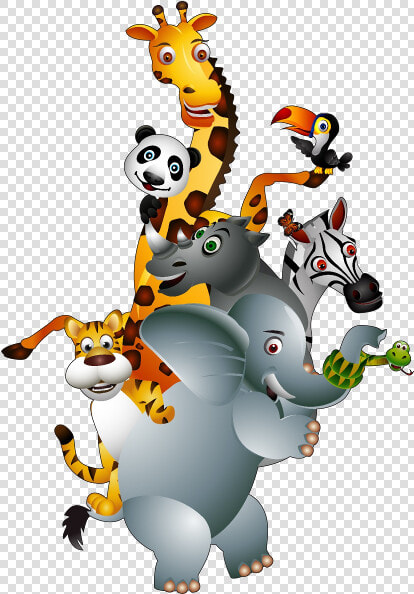 Desenhos Coloridos De Safari   Clip Art Group Of Animals  HD Png DownloadTransparent PNG