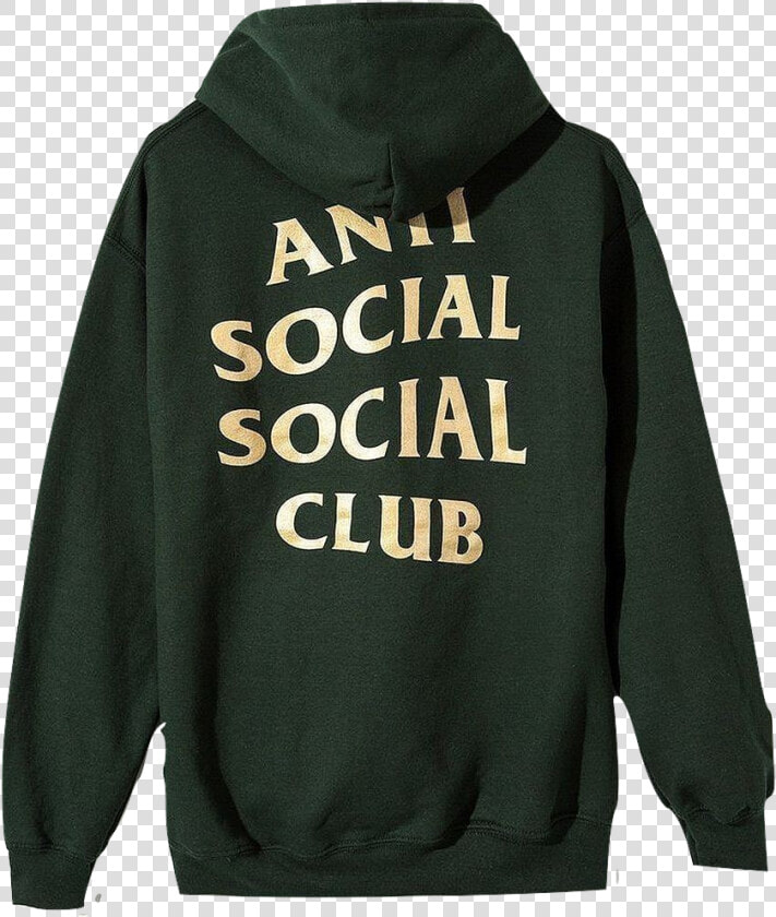 Transparent Anti Social Social Club Png   Anti Social Social Club Green Gold Hoodie  Png DownloadTransparent PNG