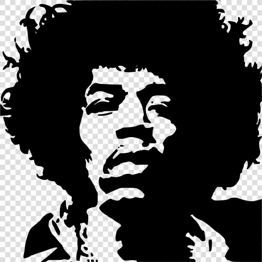 Jimi Hendrix Musician Drawing   Jimi Hendrix Black And White Painting  HD Png DownloadTransparent PNG