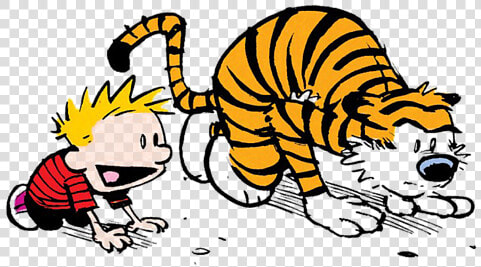 Calvin And Hobbes Cartoon Style  HD Png DownloadTransparent PNG