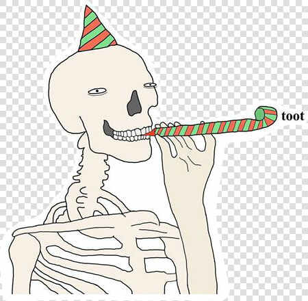  spoopy  spooky  halloween  skeleton  toot  celebrate   All Hallows Eve Meme  HD Png DownloadTransparent PNG