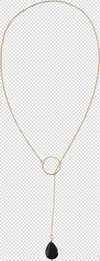  gold Circle Lava Bead Lariat   Necklace  HD Png DownloadTransparent PNG