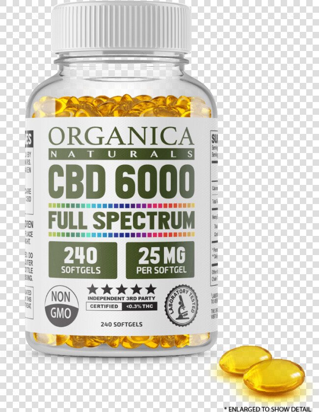 6000 Mg Full Spectrum Cbd Softgel Capsule Supplement   Superfood  HD Png DownloadTransparent PNG