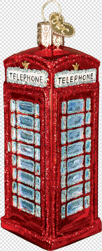 Red Telephone Booth Ornament   Christmas Day  HD Png DownloadTransparent PNG