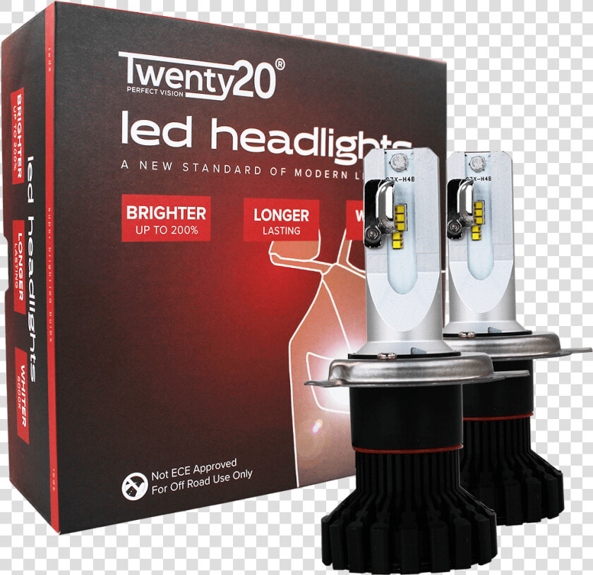 H4 Twenty20 Impact Led 12v 60 55w Headlight Bulbs   Box  HD Png DownloadTransparent PNG