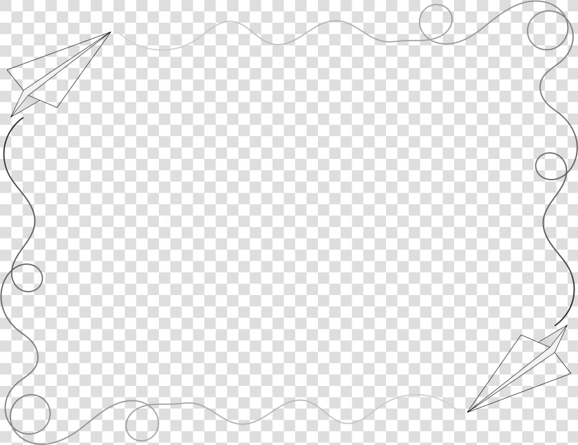 Paper Airplane Border Clip Arts   Paper Airplane Page Border  HD Png DownloadTransparent PNG