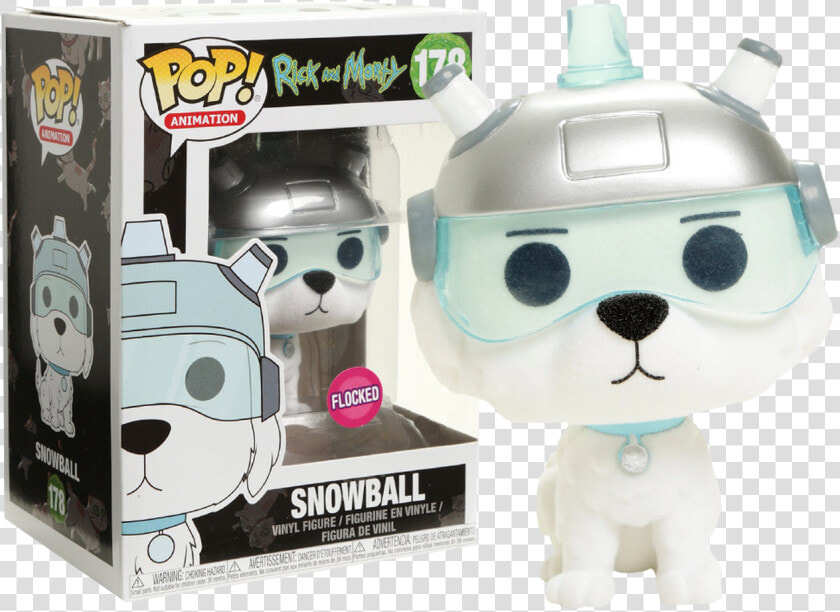 Rick And Morty   Snowball Funko Pop Flocked  HD Png DownloadTransparent PNG