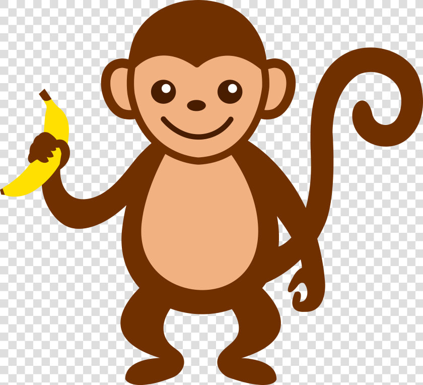 Png Monkey Transparent Image   Cartoon Monkey With Banana  Png DownloadTransparent PNG