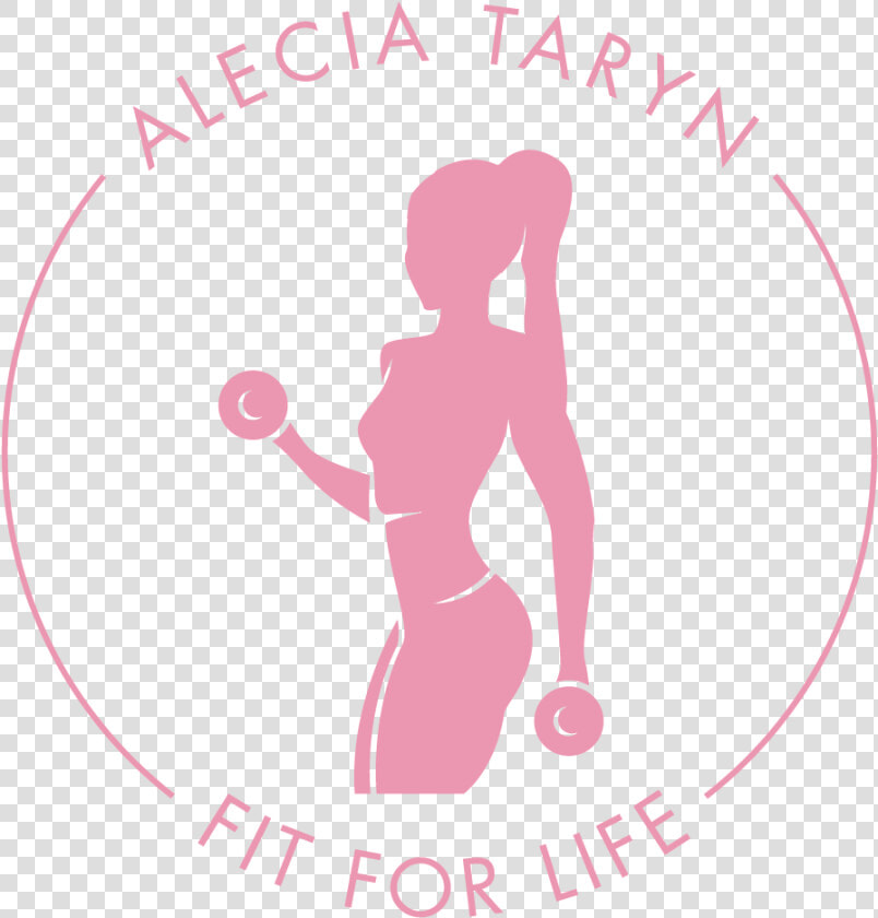 Alecia Taryn Ffl Logo All Pink   Black Woman Working Out Silhouette  HD Png DownloadTransparent PNG