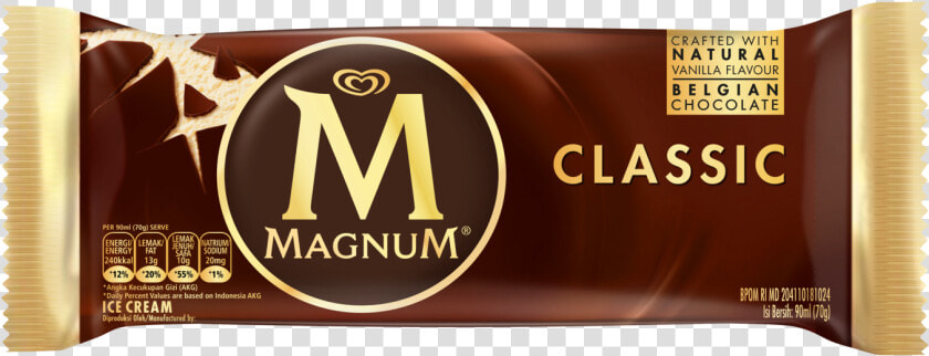 63518 Magnum Classic 90ml Wrapper Id 3d Pack Shot   Walls Ice Cream Magnum  HD Png DownloadTransparent PNG