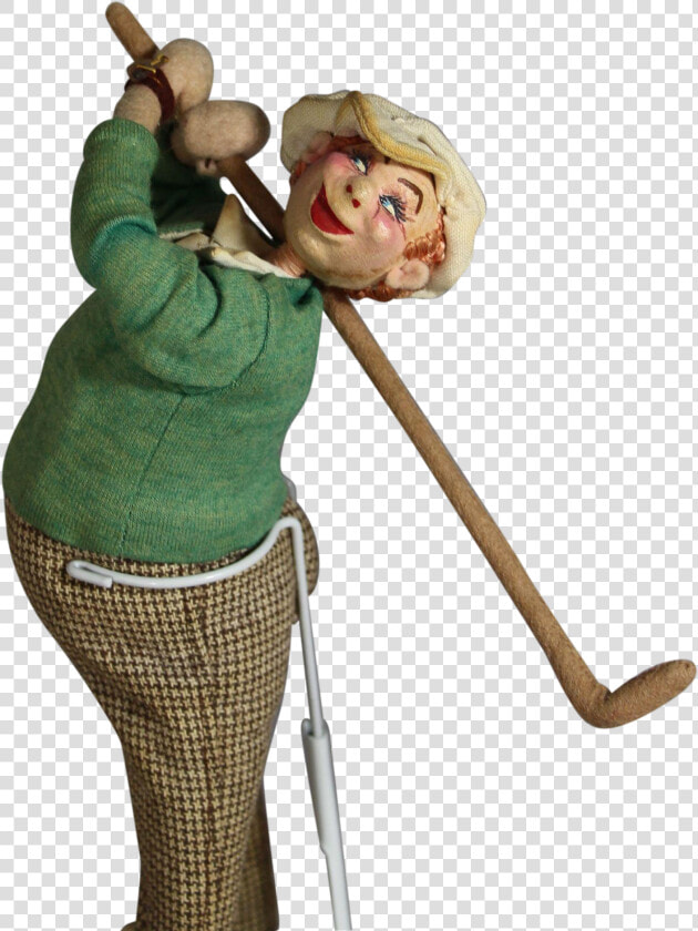 Vintage Klumpe Roldan Cloth Doll Golfer   Pitch And Putt  HD Png DownloadTransparent PNG