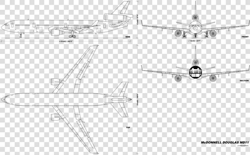 Md 11 Blueprint   Md 11 Specs  HD Png DownloadTransparent PNG